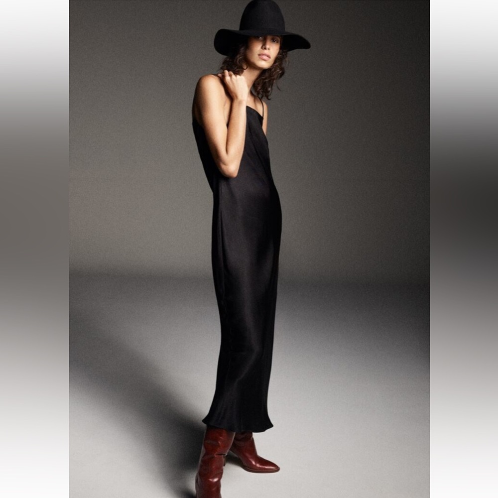 Zara Satin Effect Midi